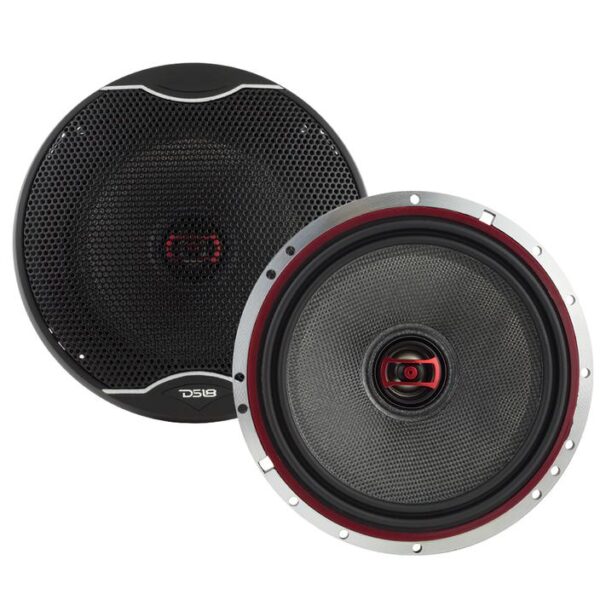 DS18 - EXL-SQ6.5 6.5" 3-OHM 2-WAY COAXIAL SPEAKER 400 WATTS w/ FIBER GLASS CONE (Pair)