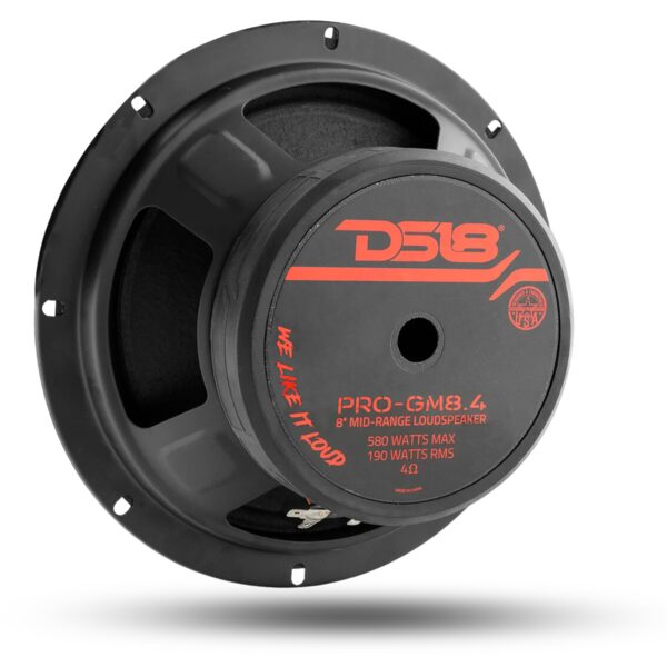 Single 8" DS18 PRO-GM8.4 Mid-Range Loudspeaker 580 Watts 4-Ohm (PRO-GM8.4) - Image 3