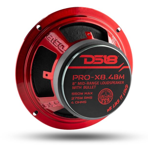 Single 8" DS18 PRO-X8.4BM Mid-Range Loudspeaker with Bullet 550 Watts 4-Ohm (PRO-X8.4BM) - Image 3