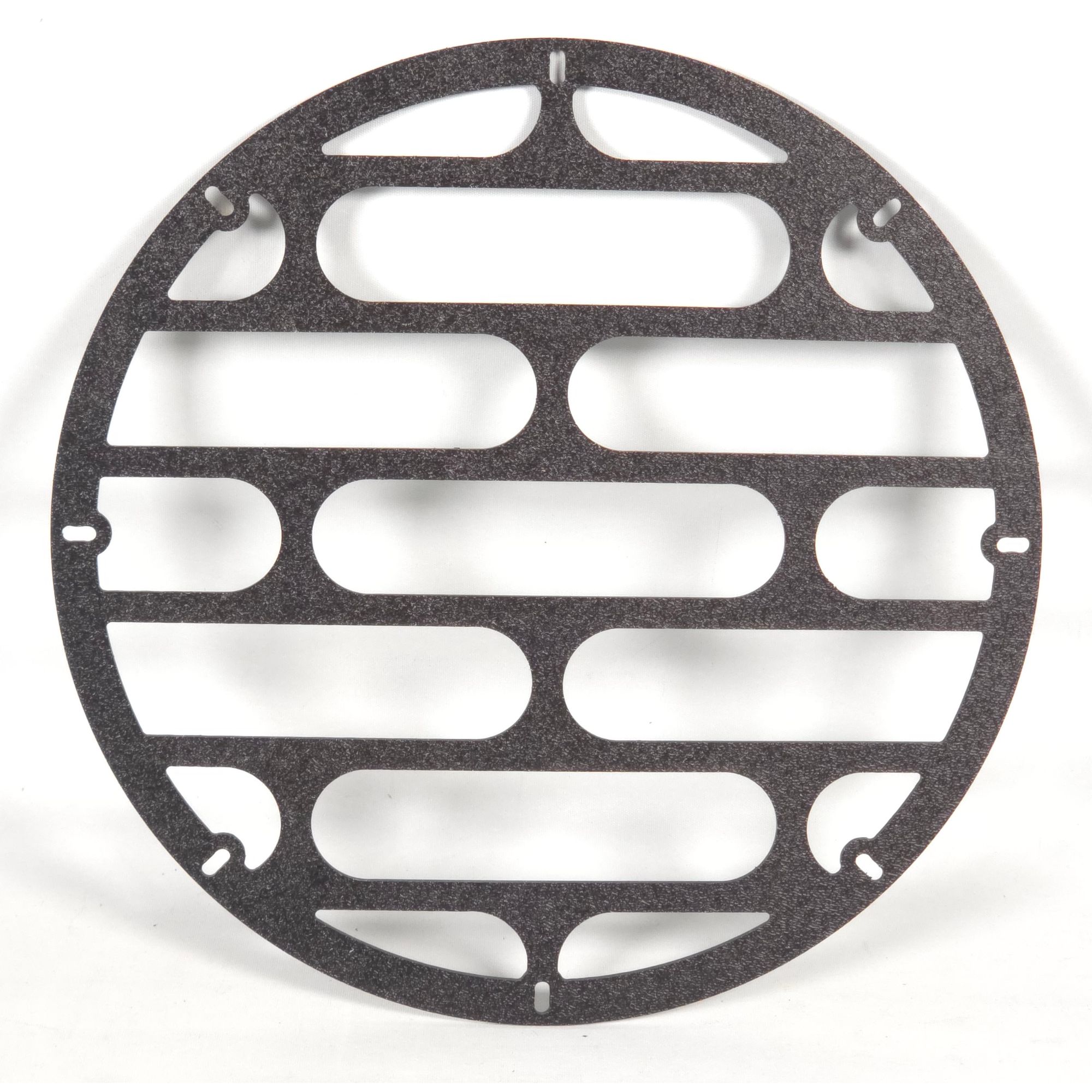 10″ Flat Big Slots  Design Thump Covers PAIR Black Grained Finish