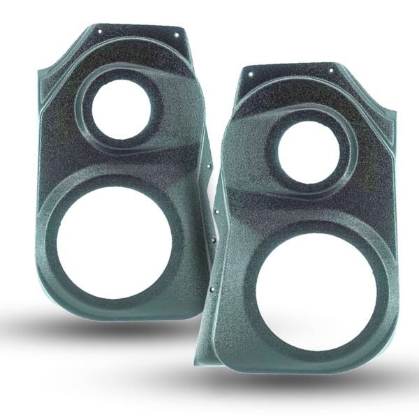 bare pod pair Speaker Upgrade for the Front Door of your 2009-2018 Dodge Ram 1500, 2500. 2019-2024 Dodge Ram 2500, 1500 Classic. Easy installation of a 6.5" and 3.5" Midrange or Tweeter for the most powerful car stereo possible.