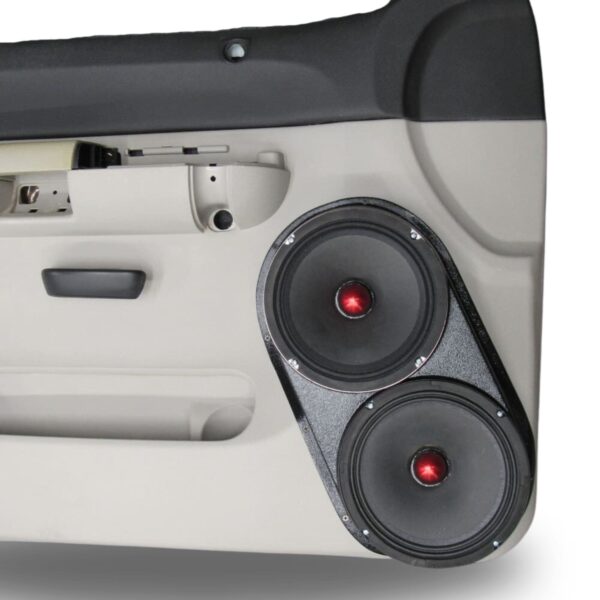 customer image Speaker Upgrade for the Front Door of your 2007-2009 Chevrolet Silverado, GMC Sierra. Easy installation of a Dual 8" Midrange for the most powerful car stereo possible.