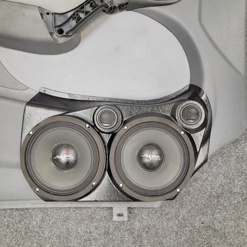 customer image Speaker Upgrade for the Front Door of your 2003-2009 Dodge Sprinter. Easy installation of a Dual 8" and Dual Tweeter for the most powerful car stereo possible.