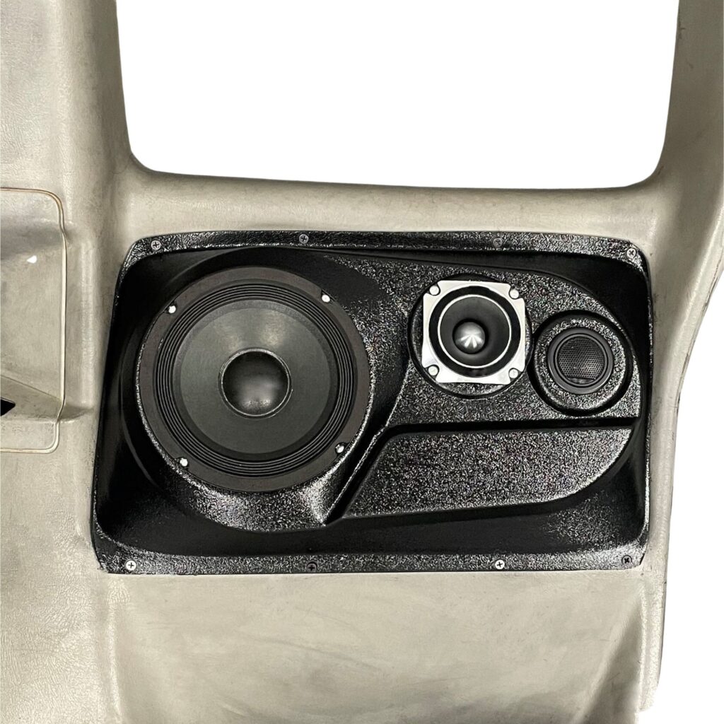 center ortho Speaker Upgrade for the Rear Door of your 2000-2006 Chevrolet Silverado, GMC Sierra. Easy installation of a 6.5" Three Way Speaker System for the most powerful car stereo possible.