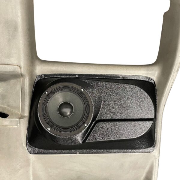 center ortho Speaker Upgrade for the Rear Door of your 2000-2006 Chevrolet Silverado, GMC Sierra. Easy installation of a Single 6.5" Midrange for the most powerful car stereo possible.