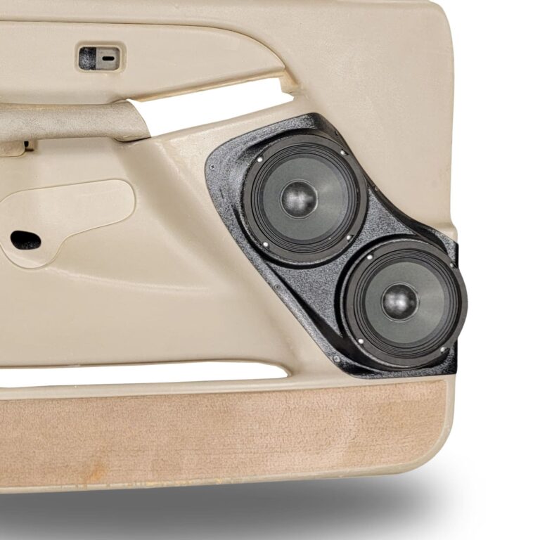 center ortho Speaker Upgrade for the Front Door of your 2000-2006 Chevrolet Tahoe, Suburban, Avalanche, Silverado. GMC Yukon, Sierra. Cadillac Escalade. Easy installation of a Dual 6.5" Midrange for the most powerful car stereo possible.