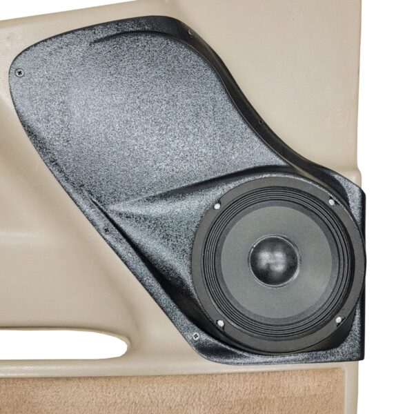 center ortho Speaker Upgrade for the Front Door of your 2000-2006 Chevrolet Tahoe, Suburban, Avalanche, Silverado. GMC Yukon, Sierra. Cadillac Escalade. Easy installation of a Single 6.5" Midrange for the most powerful car stereo possible.