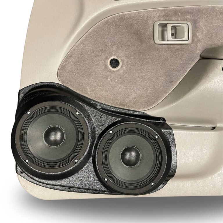 center ortho Speaker Upgrade for the Front Door of your 2001-2004 Toyota Tacoma. Easy installation of a Dual 6.5" Midrange for the most powerful car stereo possible.