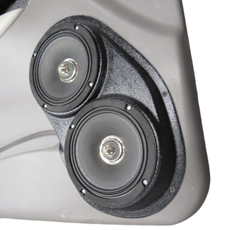 center ortho Speaker Upgrade for the Front Door of your 2002-2009 Chevrolet Trailblazer. Easy installation of a Dual 6.5" Midrange for the most powerful car stereo possible.