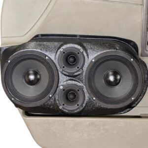 center ortho Speaker Upgrade for the Front Door of your 2004-2007 Hummer H2. Easy installation of a Dual 6.5" Midrange and Dual 3.5" Super Tweeter for the most powerful car stereo possible.