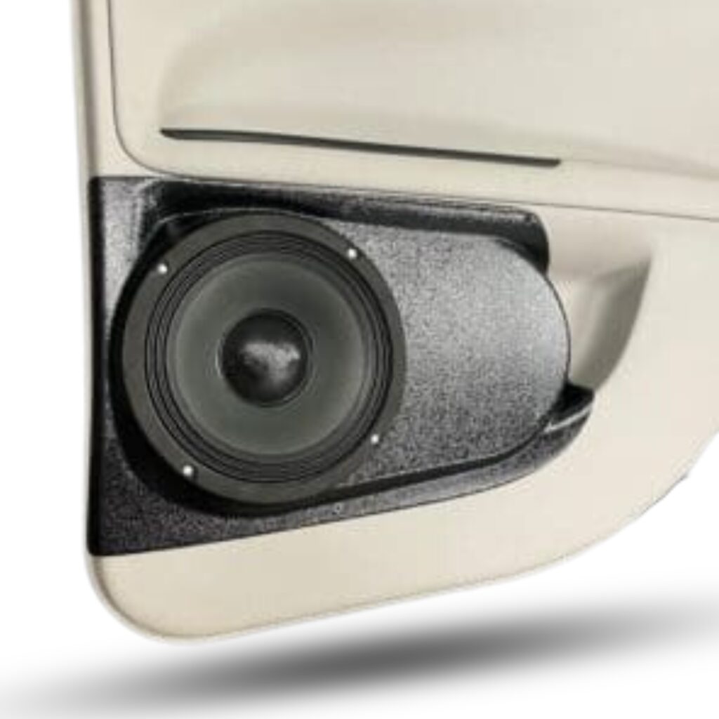 center ortho Speaker Upgrade for the Rear Door of your 2006-2015 Chevrolet Impala. Easy installation of a Single 8" Midrange for the most powerful car stereo possible.