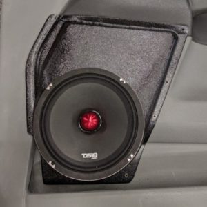 center ortho Speaker Upgrade for the Front Door of your 2006-2008 Dodge Ram. Easy installation of a Single 8" Midrange for the most powerful car stereo possible.