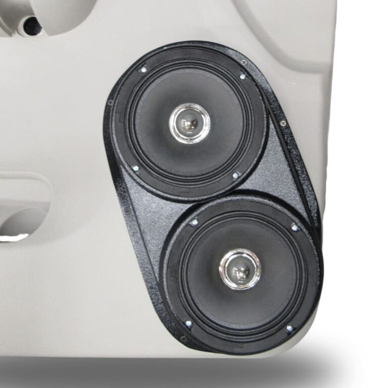 center ortho Speaker Upgrade for the Front Door of your 2007-2009 Chevrolet Silverado, GMC Sierra. Easy installation of a Dual 6.5" Midrange for the most powerful car stereo possible.