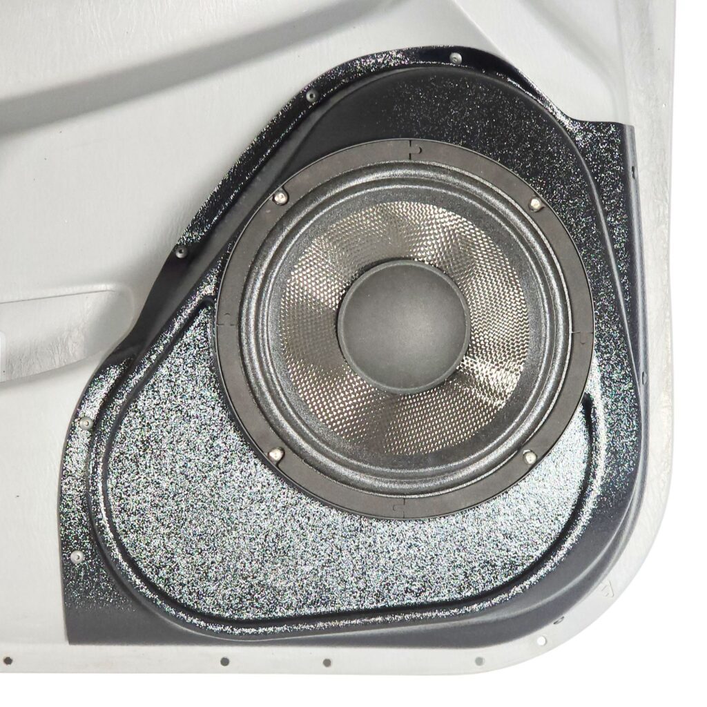 center ortho Speaker Upgrade for the Front Door of your 2009-2015 Toyota Tacoma. Easy installation of a Single 8" Midrange for the most powerful car stereo possible.