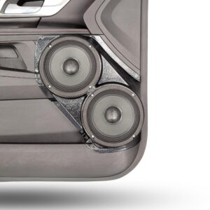 center ortho Speaker Upgrade for the Front Door of your 2010-2017 Chevrolet Equinox, GMC Terrain. Easy installation of a Dual 6.5" Midrange for the most powerful car stereo possible.