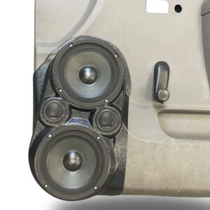 center ortho Speaker Upgrade for the Front Door of your 2007-2013 Chevrolet Silverado, GMC Sierra. Easy installation of a Dual 6.5" Midrange and Dual Tweeter for the most powerful car stereo possible.