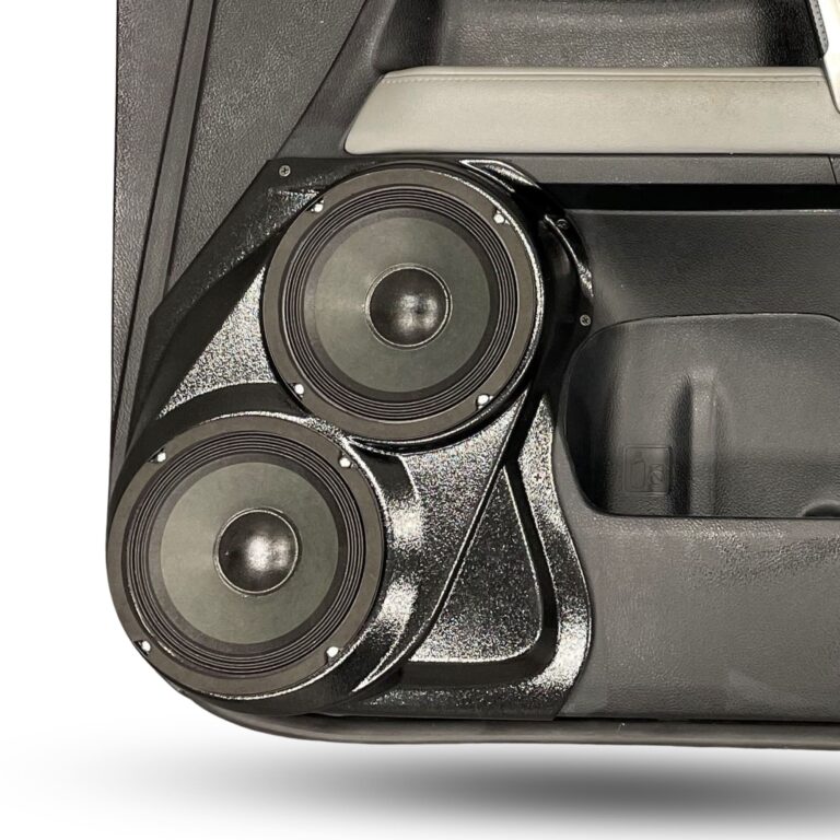 center ortho Speaker Upgrade for the Front Door of your 2010-2023 Toyota 4Runner. Easy installation of a Dual 6.5" Midrange for the most powerful car stereo possible.