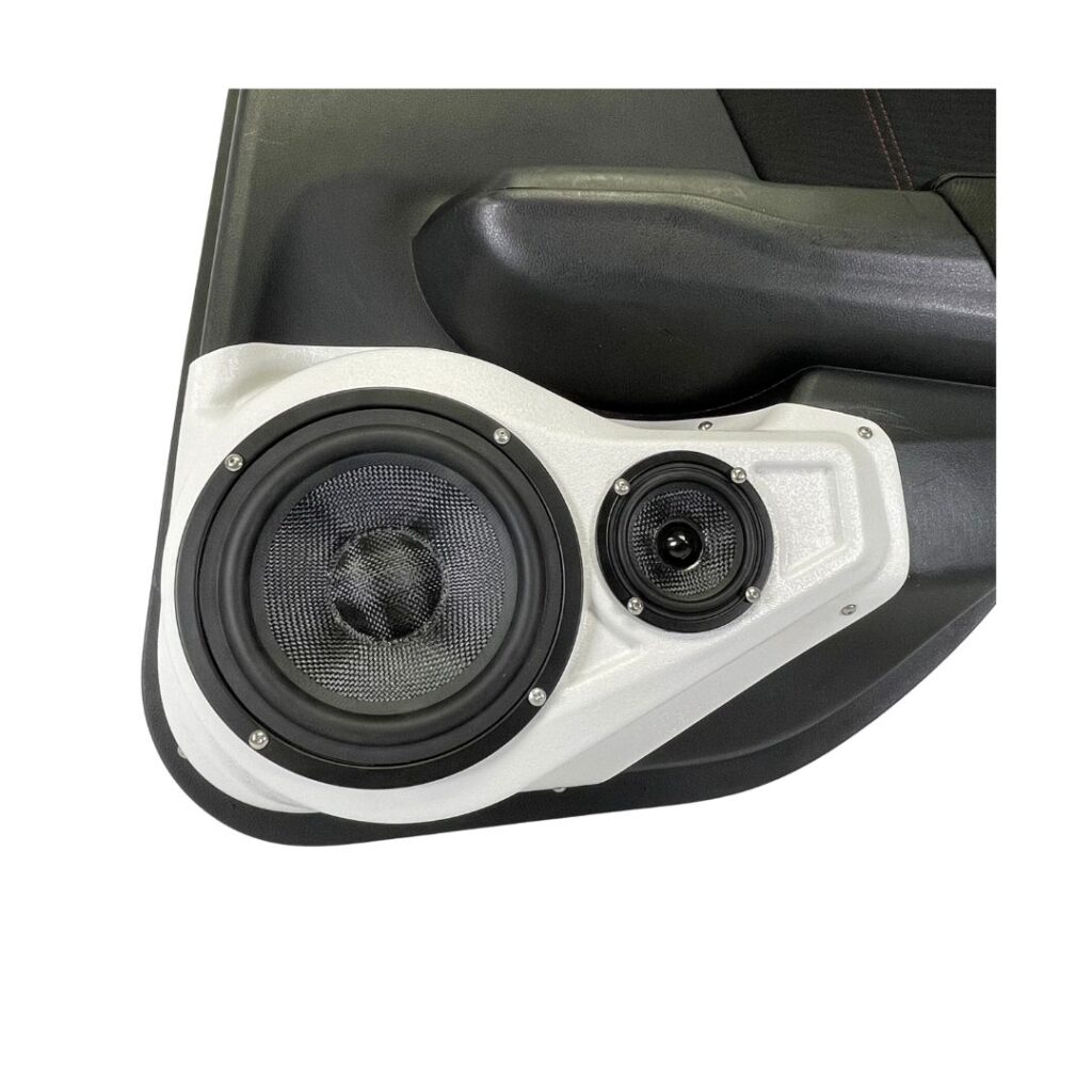 center ortho Speaker Upgrade for the Rear Door of your 2012-2015 Honda Civic Sedan. Easy installation of a 6.5" and 3.5" Midrange or Tweeter for the most powerful car stereo possible.