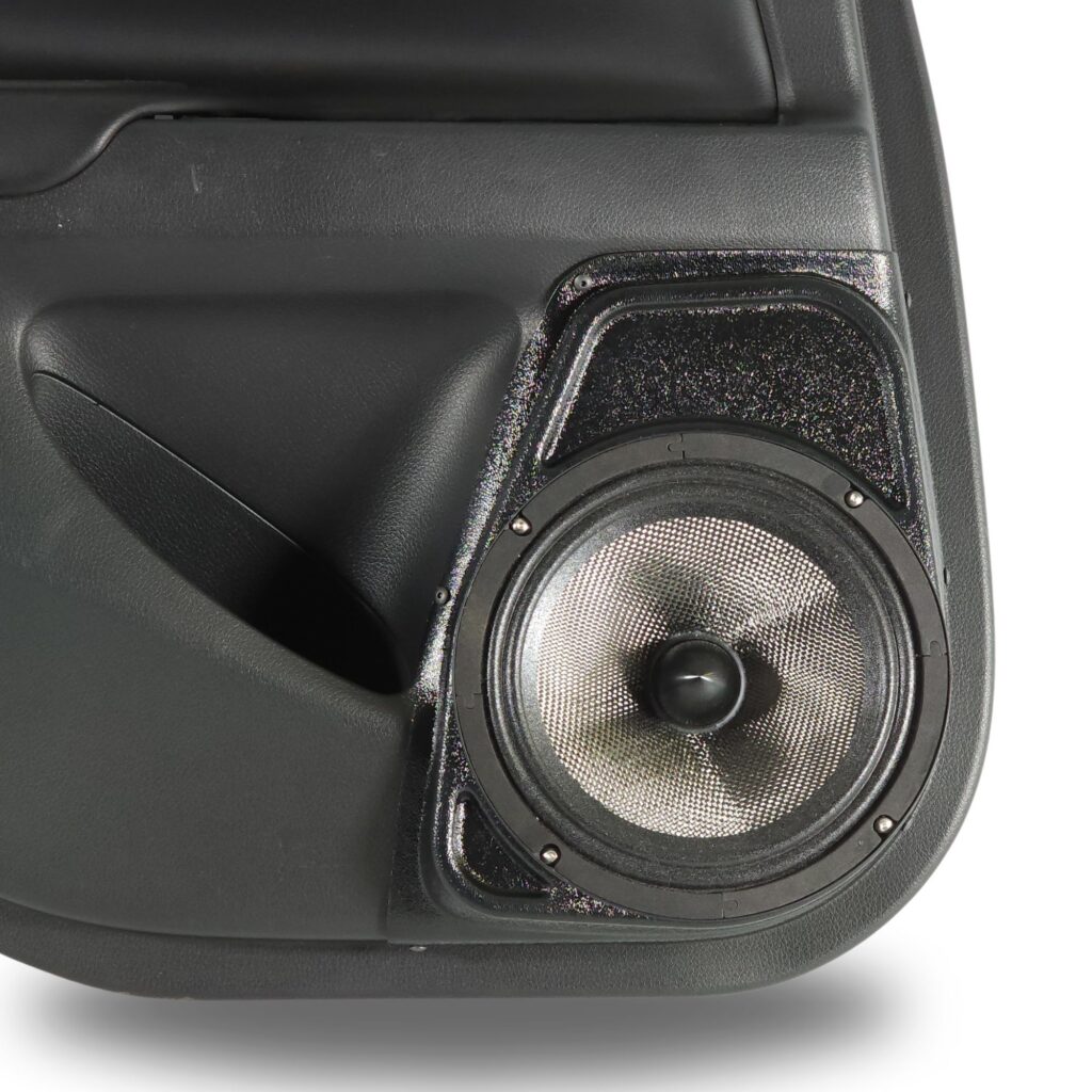 center ortho Speaker Upgrade for the Rear Door of your 2013-2018 Nissan Altima. Easy installation of a Single 8" Midrange for the most powerful car stereo possible.