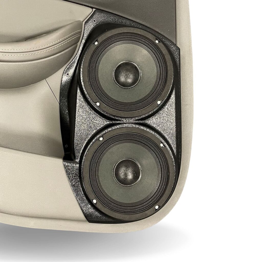 center ortho Speaker Upgrade for the Rear Door of your 2014-2020 Chevrolet Impala. Easy installation of a Dual 6.5" Midrange for the most powerful car stereo possible.