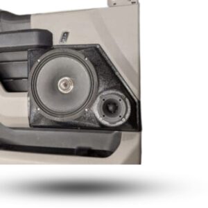 center ortho Speaker Upgrade for the Front Door of your 2017-2020 Ford F250, F350. Easy installation of a 8" and 3.5" Super Tweeter for the most powerful car stereo possible.