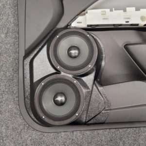 center ortho Speaker Upgrade for the Front Door of your 2015-2022 Chevrolet Colorado, GMC Canyon. Easy installation of a Dual 6.5" Midrange for the most powerful car stereo possible.