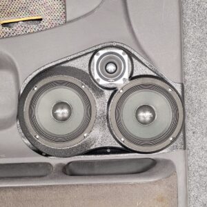 center ortho Speaker Upgrade for the Front Door of your 1994-2001 Dodge Ram. Easy installation of a Dual 6.5" Midrange and Single 3.5" Super Tweeter for the most powerful car stereo possible.