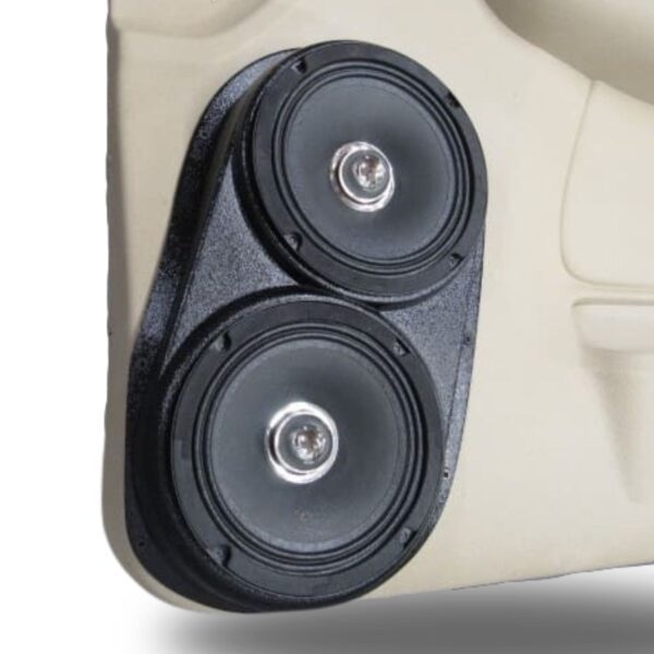 left 1 Speaker Upgrade for the Front Door of your 2007-2009 Chevrolet Tahoe, Suburban, Avalanche, Silverado. GMC Yukon, Sierra. Cadillac Escalade. Easy installation of a Dual 6.5" Midrange for the most powerful car stereo possible.