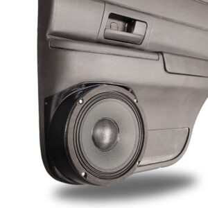 left 2 Speaker Upgrade for the Rear Door of your 2003-2008 Ford Crown Victoria, Mercury Grand Marquis, Marauder. Easy installation of a Single 8" Midrange for the most powerful car stereo possible.