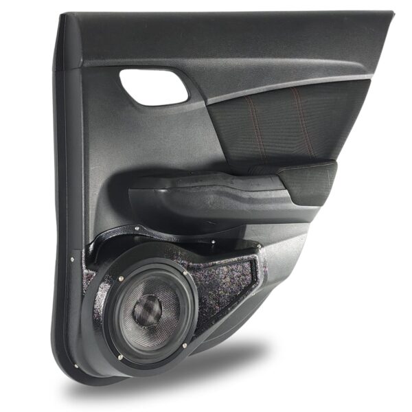 left full Speaker Upgrade for the Rear Door of your 2012-2015 Honda Civic Sedan. Easy installation of a Single 6.5" Midrange for the most powerful car stereo possible.