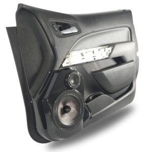 left full Speaker Upgrade for the Front Door of your 2015-2022 Chevrolet Colorado, GMC Canyon. Easy installation of a 8" and 3.5" Super Tweeter for the most powerful car stereo possible.