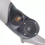 A-Pillar Custom Speaker Pods for the 2000-2006 Cadillac Escalade Chevrolet Avalanche Silverado Tahoe Suburban GMC Sierra Yukon to hold 3.5 in and 2.0 in speakers for car audio installation upgrade