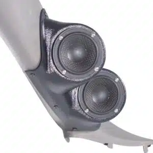 A-Pillar Custom Speaker Pods for the 2000-2006 Cadillac Escalade Chevrolet Avalanche Silverado Tahoe Suburban GMC Sierra Yukon to hold Dual 3.5 in speakers for car audio installation upgrade