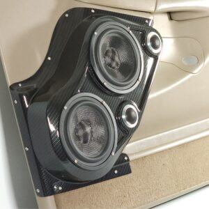 left ortho Speaker Upgrade for the Front Door of your 2000-2006 Chevrolet Tahoe, Suburban, Avalanche, Silverado. GMC Yukon, Sierra. Cadillac Escalade. Easy installation of a Dual 6.5" Midrange and Dual Tweeter for the most powerful car stereo possible.