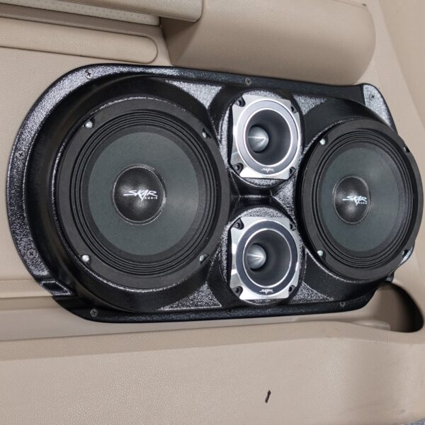 left ortho Speaker Upgrade for the Front Door of your 2003-2006 Ford Expedition. Easy installation of a Dual 6.5" Midrange and Dual 3.5" Super Tweeter for the most powerful car stereo possible.