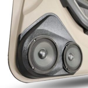 left ortho Speaker Upgrade for the Front Door of your 2003-2009 Toyota 4Runner. Easy installation of a Dual 6.5" Midrange for the most powerful car stereo possible.