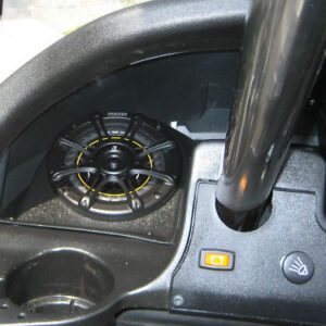 left ortho Speaker Upgrade for the Dash of your 2004-2008 Club Car Precedent Golf Cart. Easy installation of a Single 5.25" Midrange for the most powerful car stereo possible.