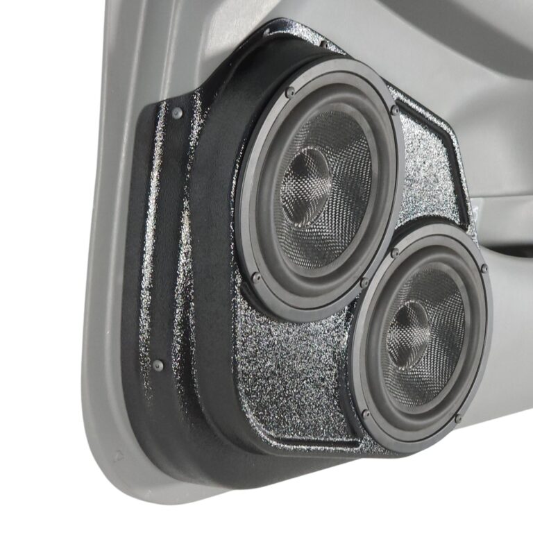 left ortho Speaker Upgrade for the Front Door of your 2005-2008 Toyota Tacoma. Easy installation of a Dual 6.5" Midrange for the most powerful car stereo possible.