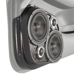 left ortho Speaker Upgrade for the Front Door of your 2005-2008 Toyota Tacoma. Easy installation of a Dual 6.5" Midrange and Dual Tweeter for the most powerful car stereo possible.