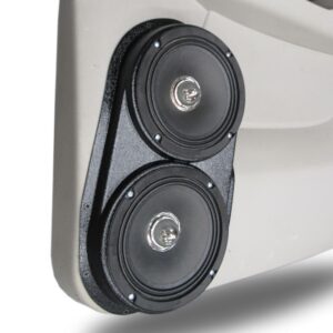 left ortho Speaker Upgrade for the Rear Door of your 2007-2014 Chevrolet Tahoe, Suburban, Avalanche, Silverado. GMC Yukon, Sierra. Cadillac Escalade. Easy installation of a Dual 6.5" Midrange for the most powerful car stereo possible.