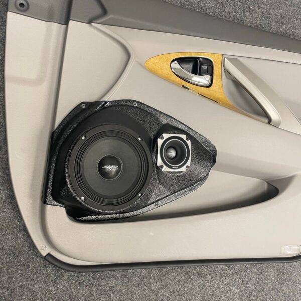 left ortho Speaker Upgrade for the Front Door of your 2007-2011 Toyota Camry. Easy installation of a 6.5" and 3.5" Midrange or Tweeter for the most powerful car stereo possible.