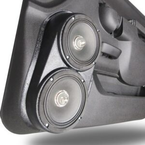 left ortho Speaker Upgrade for the Front Door of your 2007-2013 Chevrolet Silverado, GMC Sierra. Easy installation of a Dual 6.5" Midrange for the most powerful car stereo possible.