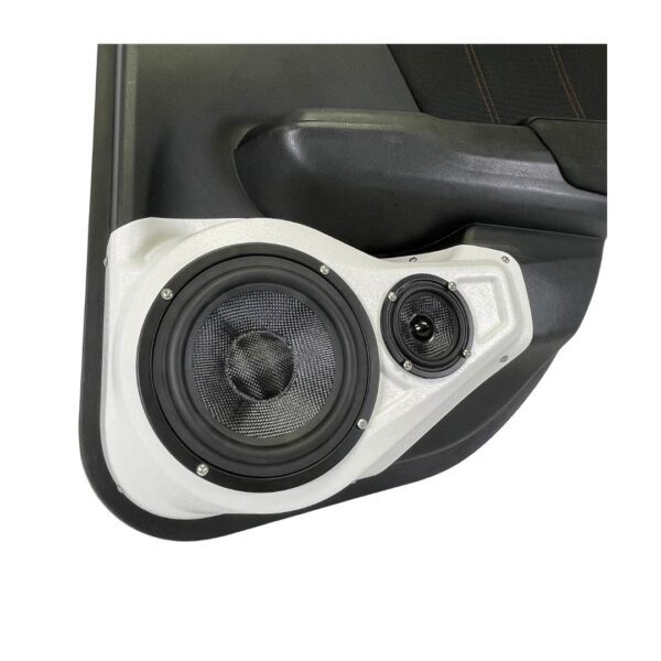 left ortho Speaker Upgrade for the Rear Door of your 2012-2015 Honda Civic Sedan. Easy installation of a 6.5" and 3.5" Midrange or Tweeter for the most powerful car stereo possible.