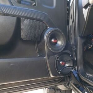 left ortho Speaker Upgrade for the Front Door of your 2014-2018 Chevrolet Silverado, GMC Sierra. Easy installation of a Dual 6.5" Midrange for the most powerful car stereo possible.