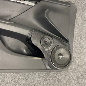 left ortho Speaker Upgrade for the Front Door of your 2018-2024 Toyota Camry. Easy installation of a 6.5" and 3.5" Midrange or Tweeter for the most powerful car stereo possible.