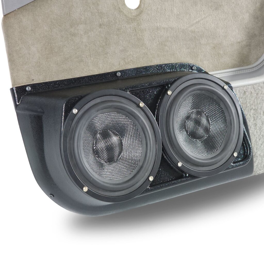 left ortho Speaker Upgrade for the Front Door of your 1990-1994 Chevrolet C/K Silverado, GMC Sierra. Easy installation of a Dual 6.5" Midrange for the most powerful car stereo possible.