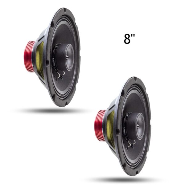 Pair of 8.0" DD Audio VO-XN8 Midrange Coaxial Speakers with 1.0" Tweeters, 75w-300w (VO-XN8)