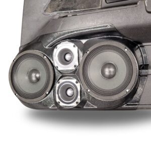 right 1 Speaker Upgrade for the Front Door of your 2003-2008 Ford Crown Victoria, Mercury Grand Marquis, Marauder. Easy installation of a Dual 6.5" Midrange and Dual 3.5" Super Tweeter for the most powerful car stereo possible.