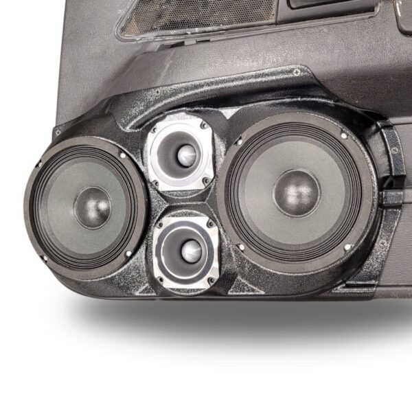 right 1 Speaker Upgrade for the Front Door of your 2003-2008 Ford Crown Victoria, Mercury Grand Marquis, Marauder. Easy installation of a Dual 6.5" Midrange and Dual 3.5" Super Tweeter for the most powerful car stereo possible.