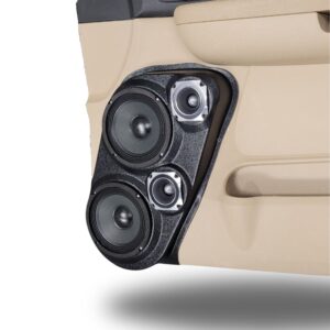 right 1 Speaker Upgrade for the Front Door of your 2007-2009 Chevrolet Tahoe, Suburban, Avalanche, Silverado. GMC Yukon, Sierra. Cadillac Escalade. Easy installation of a Dual 6.5" Midrange and Dual 3.5" Super Tweeter for the most powerful car stereo possible.